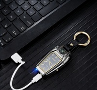 Briquet USB rechargeable avec logo personnalisé, design de luxe en alliage de zinc, vente en gros directe d'usine, faible MOQ, cadeaux multifonctionnels