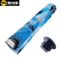 Poignée de guidon DABOMB MTB BMX DJ Enduro à motif croisé antidérapant, camouflage, trois couleurs, en caoutchouc souple, demi-flange 22,2 mm pour VTT