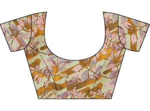 Sari KV de Rayón Estampado Tradicional para Uso Diario, Chiffon Georgette Antiarrugas Reversible para Otoño, Ideal para Fiestas - Product Image 6
