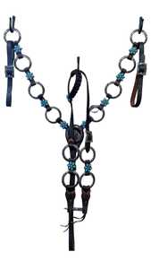 Selle de cheval en cuir de style western personnalisée avec collier de poitrage et têtière, équipement équestre durable, prêt à être expédié - Product Image 5