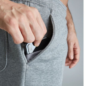 Pantalones Cortos Deportivos para Hombre, Color Gris, Poliéster, Cintura Media, Cierre con Cordón, Tejido Transpirable, Estilo Bermuda - Product Image 6