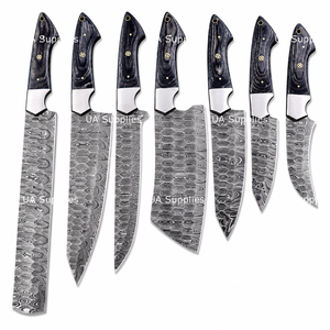 Juego de Cuchillos de Chef de Lujo de 7 Piezas, Hechos a Mano, con Mango de Madera, Hojas Afiladas Profesionales, Venta al Por Mayor OEM - Product Image 5
