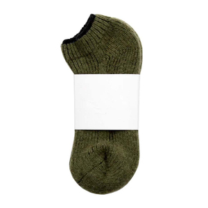 Wholesale Ankle <b>Socks</b> Solid Green Knitted Breathable Casual Wear for Adults Standard <b>Thickness</b> No Show Style - Product Image 1