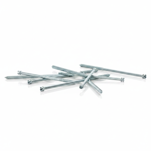 Tornillos parciales de acero al carbono con cabeza ranurada, doble extremo, zincados, métricos/pulgadas, grado industrial PDC, Clase 4.8 6.8, Modelo 15 - Product Image 1