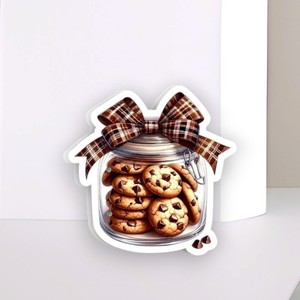 Customized <b>Cookie</b> <b>Jar</b> With Bow And Chocolate Chip <b>Cookies</b> Acrylic Magnetic Lash Eyelashes Tools Lash Tiles Round Glass - Product Image 1