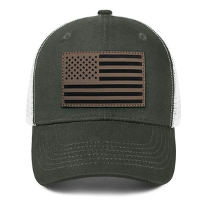 Gorra Trucker de Camuflaje con Parche de Bandera Americana, Ajustable, con Malla Trasera, Unisex, para Adultos, Estilo Casual, de 6 Paneles, para Exteriores - Product Image 3