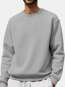 Custom Logo Hoodies Crew Neck Unisex 100% Cotton Thick Gsm Oversized <b>Sweatshirt</b> Embroidery Crewneck Blank Men <b>Sweatshirts</b> - Product Image 4