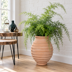 Wabi Sabi Minimal Earthy Matte Unglazed Cement Jar Living Room Corner Pampas <b>Grass</b> <b>Dried</b> Branch Arrangement Big Vase - Product Image 5