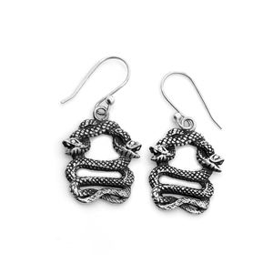 ต่างหูเงินแท้แบบวินเทจลายมังกร งานแฮนด์เมดสไตล์ชนเผ่าโบโฮ รูปสัตว์ในตำนาน เหมาะสำหรับเป็นเครื่องประดับสำหรับผู้หญิงหรือของขวัญหมั้น - Product Image 2