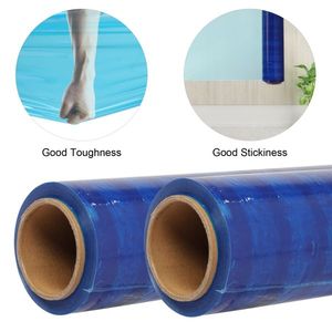 18\" X 1500FT Blue 80 Gauge Plastic Film 4-Roll <b>Pallet</b> <b>Wrap</b> Stretch Hand Shrink <b>Wrap</b> 4 Rolls Per <b>Pallet</b> - Product Image 4