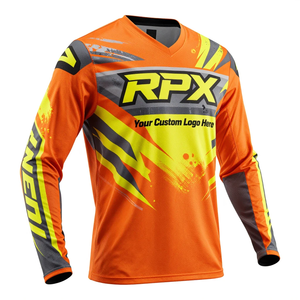 Jersey de Motocross Sublimado Personalizado con Tu Propio Diseño, Nuevo Estilo, Manga Larga, Color Sólido - Product Image 4