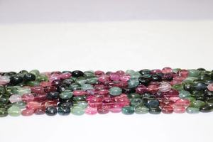 100% Natural Arrival Multi Tourmaline Smooth Oval Shape <b>Loose</b> Gemstones Plain <b>Beads</b> for Jewelry Making Craft - Product Image 5