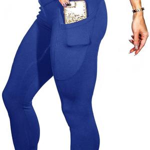 High Waist Seamless <b>Yoga</b> <b>Leggings</b> With Pockets Full Length Push Up Design Solid Color Women Fitness Pants - Product Image 6