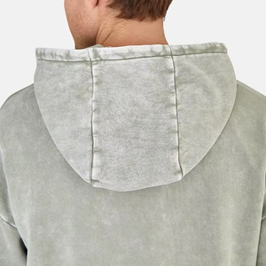 Sweat à capuche 100% coton délavé à l'acide, série High Street, effet vintage, pour homme - Product Image 5