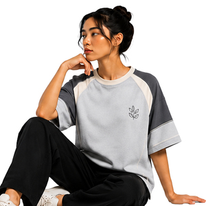 Camisetas Holgadas de Algodón Pesado para Mujer al por Mayor, Estilo Urbano de Manga Corta, Personalizables con Logotipo, Proveedor OEM ODM de Marca Privada - Product Image 6