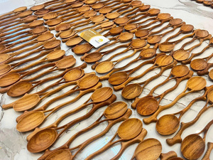 Wholesale Price Wooden <b>Coffee</b> <b>Spoon</b> With Leaf Handle Three Leaf Design Wooden <b>Spoon</b> Handmade Wooden <b>Spoon</b> With Leaf And Flower - Product Image 4