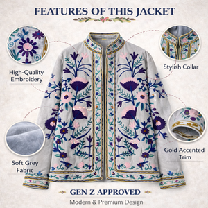 Blouson Bomber en Velours Premium pour Femme, Broderie Florale Faite Main, Vêtement d'Extérieur de Boutique en Gros - Product Image 3