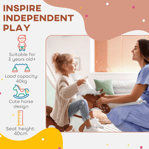 <b>Kids</b> Plush Cushion & <b>Sofa</b> Rocking Horse Design for Comfort and Fun - Product Image 5
