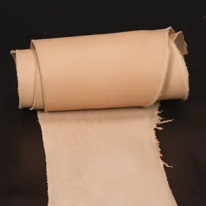 Cuir de vachette pleine fleur de première qualité, tanné végétal, naturel, non teint, matériau brut pour le façonnage artisanal de portefeuilles, sacs, chaussures et projets DIY - Product Image 2