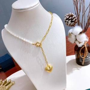 Collar Ajustable en Forma de Y de Marca Retro Francesa, Perla de Agua Dulce de Zhuji, Collar de Gran Marca de Nicho - Product Image 5