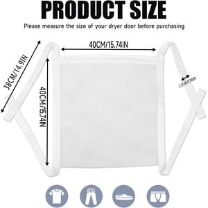 Grande borsa a rete HoneyComber per asciugatrice Sneaker lavare sacchi per biancheria con cinturino a cerniera per la maggior parte delle porte dell'asciugatrice - Product Image 5