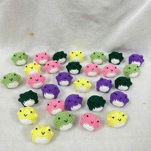 Handmade Crochet Keychain Mini Charm Premium Handmade Crochet Keychain Colorful Knitted Charm for Backpack Purse <b>Key</b> <b>Ring</b> - Product Image 5