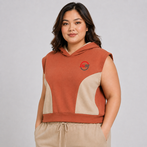 Hoodie sans manches pour femme de haute qualité, logo personnalisé, en molleton de coton doux, respirant, confortable, streetwear décontracté, vente en gros - Product Image 2
