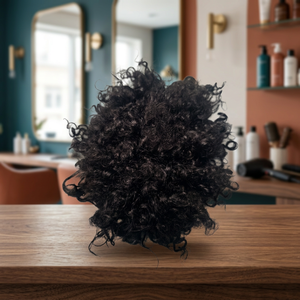 ท็อปเปอร์ผมแท้ Taz Hair BD แบบลูกไม้ด้านหน้า ผมเรมี่ ผมอินเดีย แบบหยิกฟู ฐานโมโน ความหนาแน่น 130% ดีไซน์กลางศีรษะ ปมมองไม่เห็น - Product Image 2