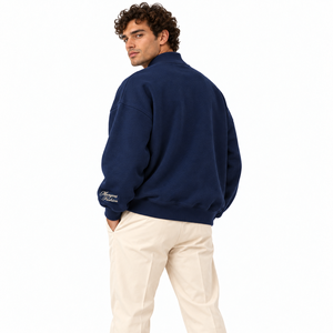 Sudadera de cuello alto unisex Mangoes Fashion con letras bordadas, estampado informal, de algodón tejido, manga larga, para invierno, con insignia - Product Image 2