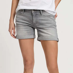 Shorts de Mezclilla Casuales Transpirables de Alta Calidad para Mujer, Corte Ajustado, Cintura Alta Elástica, para Verano - Product Image 2
