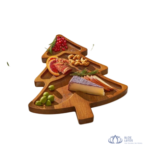 [BEST SELLING] | Wooden <b>Christmas</b> <b>Tree</b> Platter Snack Tray Gift Set Serving Board For Festival/ <b>Christmas</b>/ New Year - Product Image 1