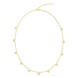 Collier avec pendentif en diamant de laboratoire taille cœur 3,30 CTW, clarté VS+, or rose 9K, bijoux de luxe, 16 pouces - Product Image 5