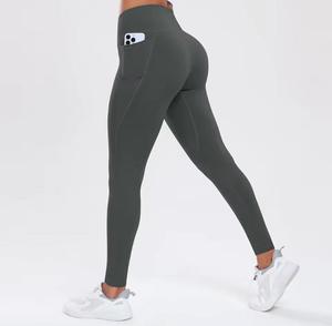 Leggings de Cintura Alta con Bolsillos, Elásticos, Deportivos, de Compresión, Control de Abdomen, Efecto Push-Up, para Mujer, Todas las Temporadas - Product Image 1