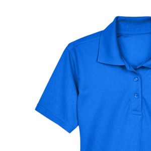 Polo pour femme bleu roi avec broderie, manches courtes, col, mélange de coton, décontracté, golf, affaires, mode, vêtement - Product Image 4