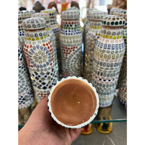 Botella de Agua Metálica Hecha a Mano de 1000 ml, Ecológica y Personalizable, Vajilla Clásica para Adultos, Diseño Único con Espejo Pegado - Product Image 2