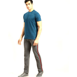 T-shirts de fitness professionnels pour hommes en Spandex/Polyester, pour l'entraînement en salle de sport, tricotés, coupe ajustée, prix d'usine, vente en gros - Product Image 4