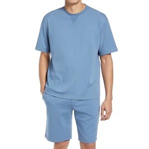 Nouveaux hommes Shorts ensembles à manches courtes t-shirt + short survêtement ensemble respirant hommes marque vêtements 2 pièces ensembles 2026 - Product Image 1