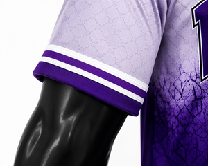 เสื้อเบสบอลผู้ชาย SINEWY SPORTS ชื่อทีม 00 สีม่วงเทา ระบายเหงื่อได้ดี แขนสั้น ทรงปกติ - Product Image 4