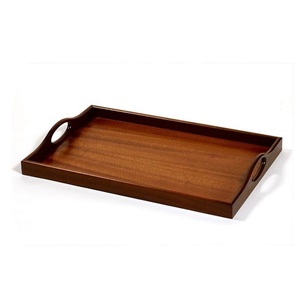 Custom Size Natural Dark Brown <b>Rectangle</b> Serving Tray Wooden Countertop <b>Coffee</b> <b>Table</b> for Kitchen Bar Restaurant Food Serving Use - Product Image 1