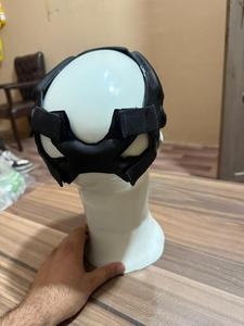 Protective EVA <b>Head</b> Guard with Air Vents for Boxing Adults Unisex Universal <b>Style</b> Solid Black Hook & Loop Closure - Product Image 5