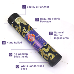 Incienso Natural de Mahakala Chenrezig Hecho a Mano en Nepal, de Alta Calidad, Ecológico, 8 Pulgadas, 2 Fragancias Naturales para el Hogar - Product Image 5