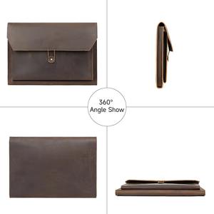 Funda de Piel Genuina Duradera Estilo Vintage para Laptop, Maletín Delgado para Negocios, Bolsa de Mensajero para Computadora, Modelo LS-0264 - Product Image 5