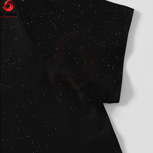 T-shirt surdimensionné de luxe personnalisé à manches courtes avec motif ciel étoilé, en coton épais, col rond, pour femme, toutes saisons - Product Image 5