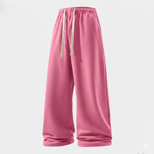 Pantalon de jogging en mélange de coton de luxe, tricoté de haute qualité en polycoton - Product Image 1