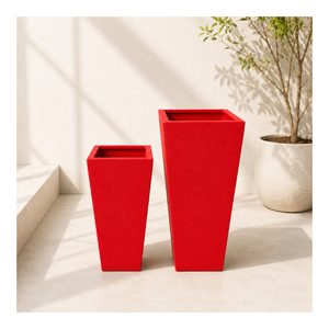 Juego de macetas y macetas de fibra de vidrio para jardín de 2 piezas de alta calidad para plantas y flores - Product Image 1