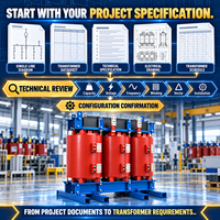 Transformateur sec pour projet de distribution d'énergie, 30-2500 kVA, 10 kV, 400 V, triphasé, non excité, régulateur de tension élévateur