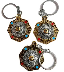 Asthamangal Gift & Craft Handmade Alloy Metal <b>Keychain</b> with Buddhist Signs Cute Design for Promotional Use - Product Image 2