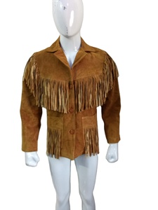 Oem Service Custom Design Winter Men's Fringe <b>Leather</b> Jacket with Front Logo 100% Genuine Cowhide <b>Leather</b> <b>High</b> Quality - Product Image 3