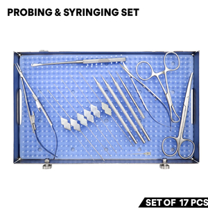 Kit de chirurgie lacrymale en acier inoxydable, 17 pièces, ensemble d'instruments ophtalmiques réutilisables pour sondage et injection |   Conforme aux normes CE SURGINEXA - Product Image 3