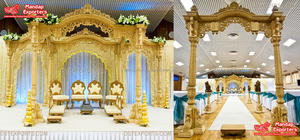 Mandap de mariage de style Maharaja Sydney, magnifique mandap en bois, aspect FRP, vente en gros exclusive, aspect bois, mandap en fibre, Canada - Product Image 6